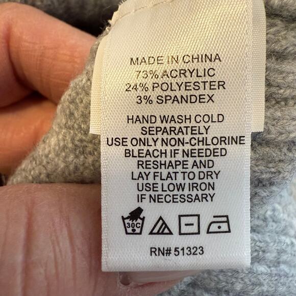 1 State Women's Nordic Fair Isle Style Short Sleeve Pullover Gray Sweater XL NEW - Picture 4 of 7